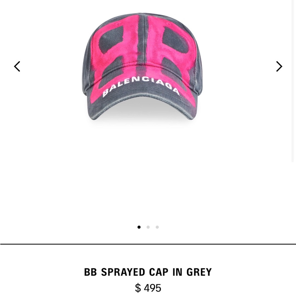 Balenciaga spray paint baseball cap bb logo